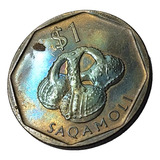 Moeda 1 Dólar Com Pátina Cor De Elefante De 2009 Ilhas Fiji