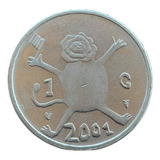 Moeda Holanda 1 Florin 2001 Último Gulden Leão Frete 10,00
