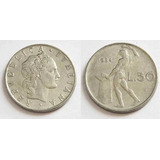 Moeda Italiana Antiga 5 Liras De 1955 - Coleção