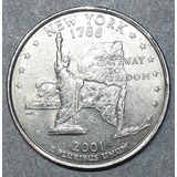 Moeda Quarter Dollar 1788-2001 New York Origem Usa. Km#318 
