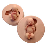 Molde De Silicone - Kit 02 Mini Baby Bless Bebê Biscuit 