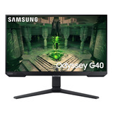 Monitor Samsung Odyssey G40 25 Preto, Full Hd, Ips, 240hz, 1ms, Hdmi, Freesync Premium, G-sync, 110v/220v