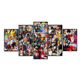 Mosaico Anime Mangá Crossover One Piece Bleach Quadro Paine