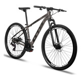 Mountain Bike Gts Feel Full Aro 29 19 24v Freios De Disco Mecânico Cor Cinza/preto