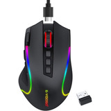 Mouse Ergonômico Para Jogos Sem Fio Recarregável E-yooso X11, 8000 Dpi/5 Níveis Ajustáveis, 9 Botões Programáveis, Luzes Rgb, 4 Taxas De Polling De 1000 Hz, Portátil Para Win/mac