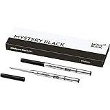  Mystery Black M Montblanc Ballpoint Pen Refills M Mystery Black 116190 Refill Ink With A Medium Tip For Montblanc Biros 2 X Black Ballpen Refills