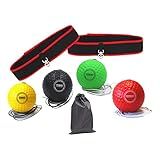  N A Ball Headband Punching Ball Com Saco De Armazenamento React Balls Punching Speed Boxing Gear Headband Ajustável Para Home Gym 2 Faixa De Cabeça 4 Bolas