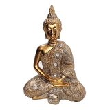 namastê-namaste Estatua Buda Hindu Dourado Sentado Decoracao Namaste 13cm