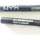 Nyx Lipliner 853 Brown Black Lápis Boca Marrom Escuro Delin