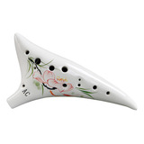  Ocarina De Cerâmica High C Com Cauda Deformada E 12 Furos