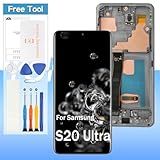  OLED Substituição De Tela Para Samsung Galaxy S20 Ultra 5G S20 Ultra 4G SM G988U SM G988A SM G988W Display LCD Touch Digitalizador Assembléia Com Ferramentas Cinza Com Moldura 