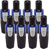  Pacote Com 8  Neutrik NL4FX Conector De Montagem De Cabo SpeakON Com Trava De 4 Polos