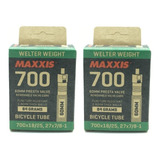 Par Câmara Ar Maxxis 700 X 18/25 Bico 60mm Removível 84g Nfe