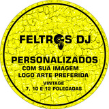  Par De Feltros Slipmat Personalizados Para Toca Disco Dj