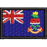 Patch Bordado Micro Bandeira Ilha Cayman 2x3 Cm Cód.mibp107
