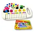 Piano Teclado Infantil Som De Animais Musical De Fazendinha Cor Branco Pilhas Aa