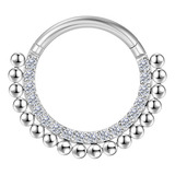 Piercing Argola Clik Aço Cirúrgico Pvd Indiano Zircônia