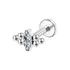 Piercing Helix Conch Labret Titânio Pvd Indiano Zircônia
