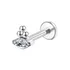 Piercing Helix Conch Titânio Pvd Indiano Bolinha Zircônia