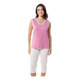 Pijama Capri Sem Manga