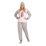 Pijama Feminino Inverno Moletinho Moleton Algodão - Ref 4716