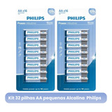 Pilha Alcalina A A 1,5 V Kit Com 32 Unidades Comum Normal