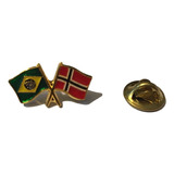 Pin Da Bandeira Do Brasil X Noruega