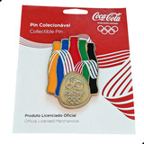 Pin Olimpiadas Rio 2016 Coca Cola Garrafas Cinco Continentes