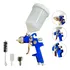 Pistola De Pintura Hvlp Mod 827 Bico 1.4mm Azul Gravidade Wwsoldas