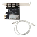  Placa Firewire Pci E 1x 1394 De 3 Portas Placa De Captura