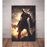 Placa Quadro Decorativo God Of War Kratos Ps3 Ps4 Gamer 036
