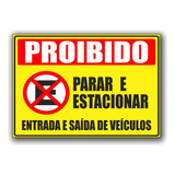 Placa Sinalizacao Proibido Parar