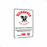 Placa Vizinhanca Solidaria 15x20cm