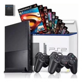 Playstation 2 Completo Modchip Matrix Com 2 Controles + Memory Card + 10 Jogos Em Mídia Física - Leia Abaixo A Descrição Do Anúncio