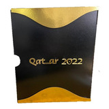 Porta Álbum Dourado E Preto Mdf Copa Do Mundo Qatar 2022