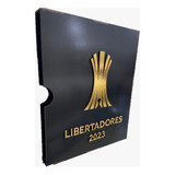 Porta Álbum Dourado E Preto Mdf Libertadores 2023