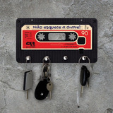 Porta Chave Retro Parede Vintage K7 Cassete Mdf Madeira 2638