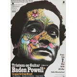 Pôster Retrô Baden Powell 1976 Concert - Decor 33 Cm X 48 Cm