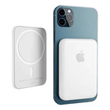 Powerbank Compativel Com Magsafe iPhone X 12 13 14 15 Cor Branco E Prata