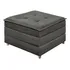 Puff Cama Solteiro Ceci Decor Dobrável Com Baú Para Sala Quarto Cor Cinza Liso
