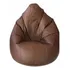 Puff Pêra 110x80 Com Enchimento 5kg Couro Pufe Corino Marrom