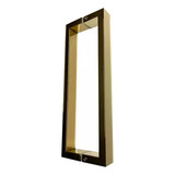 Pux Porta Pivotante Duplo 30cm Inox 304 Gold Dourado Brilho