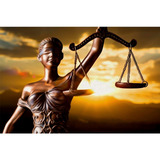 Quadro Advocacia Direito Deusa Da Justiça Decorativo Luxo