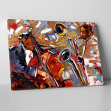 Quadro Canvas Abstrato Jazz