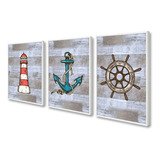 Quadro Decorativo Âcora Marinheiro Navio Barco Decoração