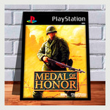 Quadro Decorativo Capa A4 25x33 Medal Of Honor Playstation 1