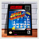 Quadro Decorativo Capa A4 25x33 Space Invader Super Nintendo