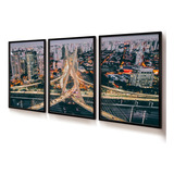 Quadro Decorativo Foto São Paulo Escritório Trio 50x70 Vidro