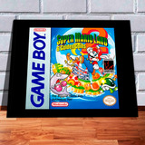 Quadro Decorativo Gamer Capa Super Mario Land 2 A4 Game Boy
