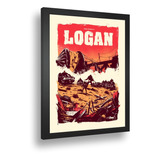 Quadro Decorativo Poste Logan Wolverine Classico Vidro A3